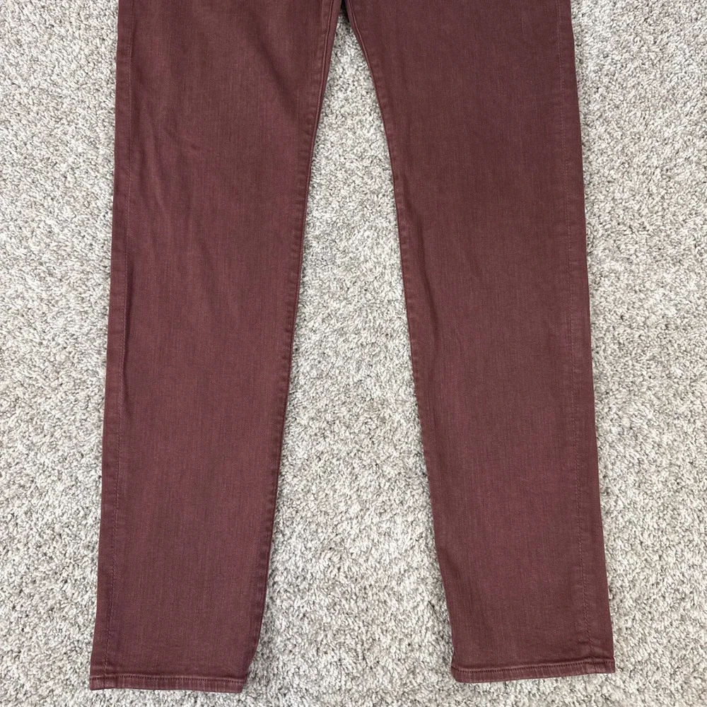 7 For All Mankind  Jeans Mens 38 Burgundy Paxtyn Skinny‎ Fit Stretch Denim